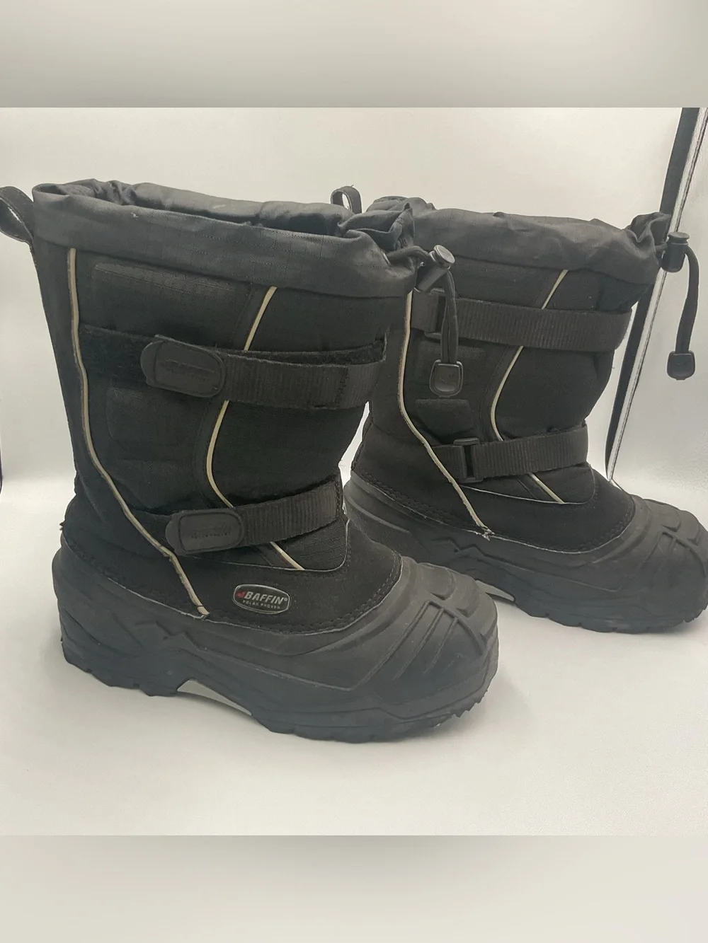 Baffin Young Eiger Youth Size 5 Winter Snow Boots Insulated Black Snowmobiling